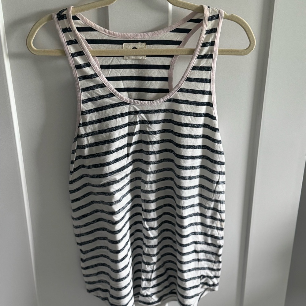 Sperry Navy and White Striped Tank Top